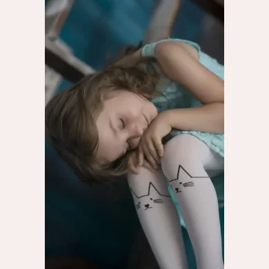 Rajstopy dziewczęce z motywem kota 40 den Fifi