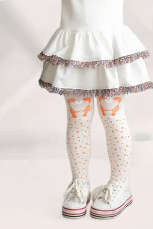 Rajstopy dziewczęce wiskozowe w liski Fox