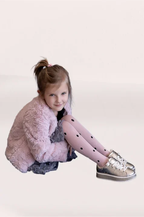 Rajstopy dziewczęce w kropki 40 den Gosia