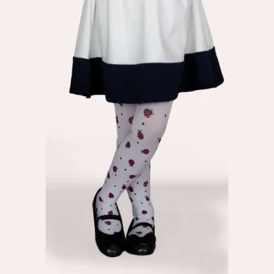 Rajstopy dziewczęce z nadrukiem w biedronki Ladybird