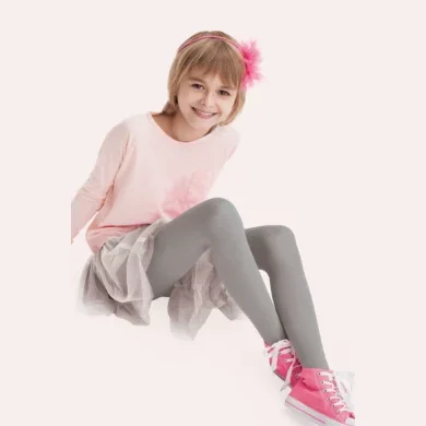 Rajstopy dziewczęce gładkie Mary silver