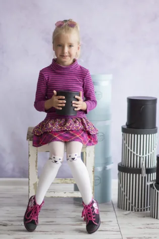 Rajstopy dziewczęce z motywem kota 40 den Meow