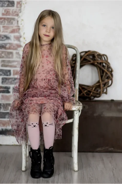 Rajstopy dziewczęce z motywem kota 40 den Meow