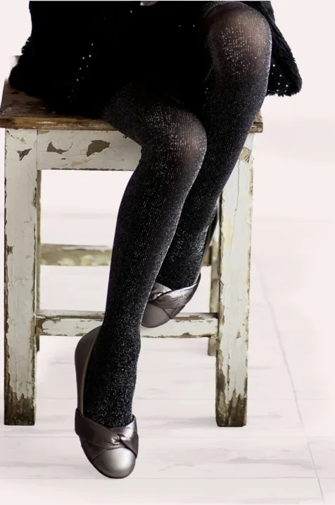 Rajstopy dziewczęce kryjące z lurexem 60 den Moya