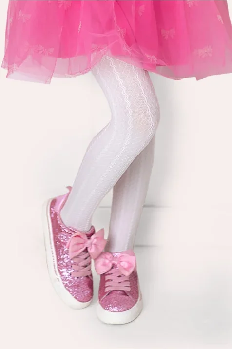 Rajstopy dziewczęce z wypukłym geometrycznym wzorem 50 den Tressa Junior