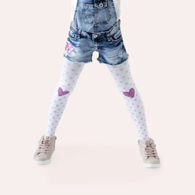 Rajstopy dziewczęce w serduszka 120 den Yes/No