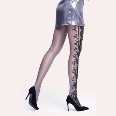 Rajstopy z bocznym wzorem w kwiaty 20 den Florid