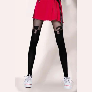 Rajstopy młodzieżowe imitujące zakolanówki 50 den I Am Curious