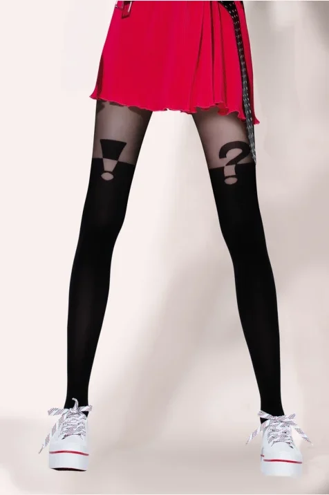 Rajstopy młodzieżowe imitujące zakolanówki 50 den I Am Curious