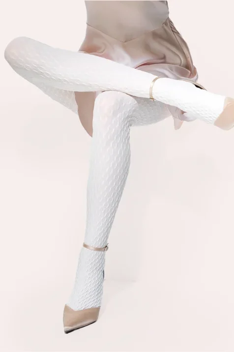 Rajstopy z wypukłym geometrycznym wzorem Millotic 50 den