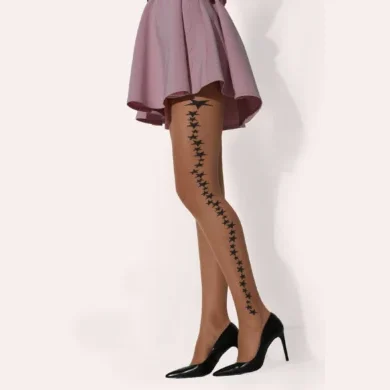 Rajstopy ze wzorem bocznym w gwiazdki 20 den Starlight