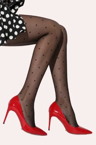 Rajstopy w kropki na siateczce 20 den Whizz