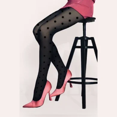 Rajstopy kryjące w groszki Zest