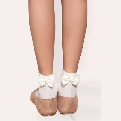 Skarpetki dziewczęce wiskozowe z kokardką Bowie