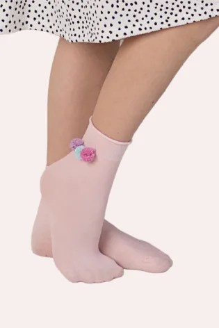 Skarpetki dziewczęce z pomponikami Tutti