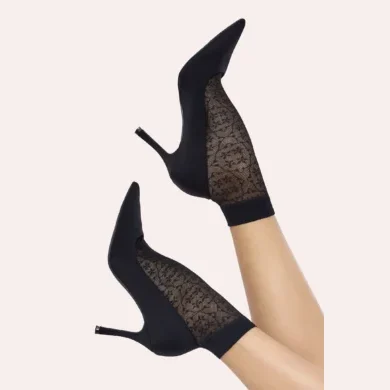 Skarpetki w drobne listki na siateczce Harriet