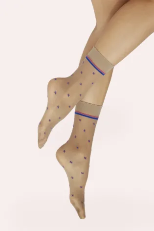 Skarpetki w drobne krzyżyki 20 den Match