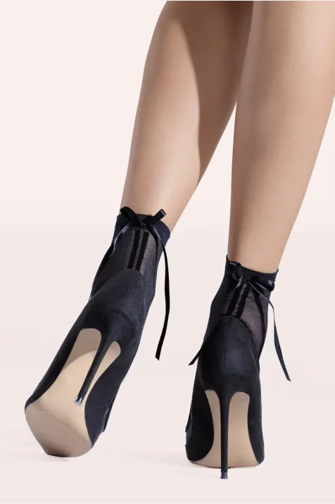 Skarpetki siateczkowe z kokardką 20 den Nastro