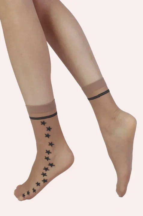 Skarpetki damskie w gwiazdki 20 den Stars
