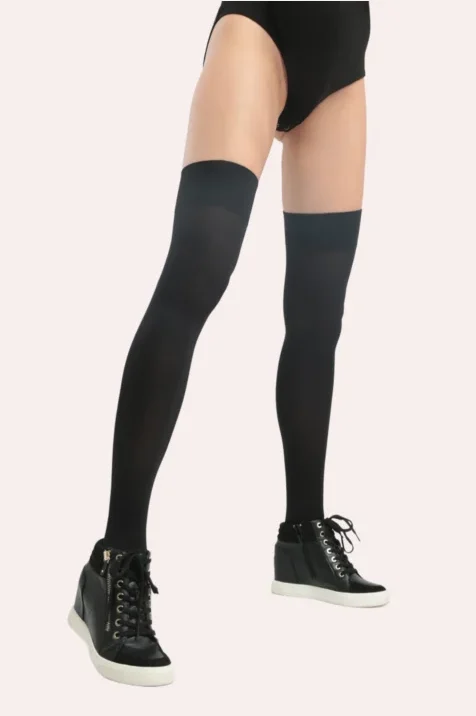 Gładkie zakolanówki z mikrofibry