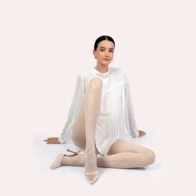 Rajstopy w pepitkę 30 den Chicca