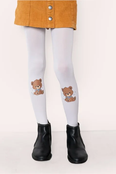 Rajstopy dziewczęce z misiem Honey