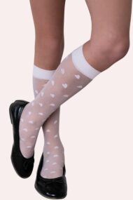 Podkolanówki w serduszka