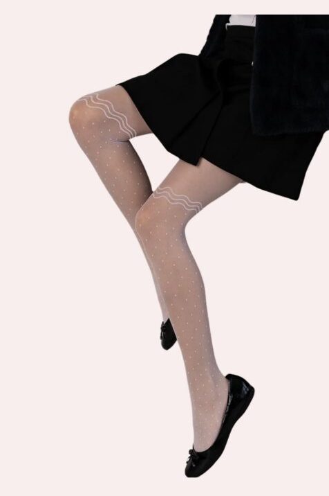 Rajstopy dziewczęce w kropki