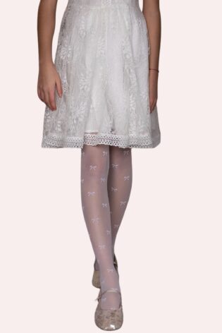 Rajstopy dziewczęce w kokardki