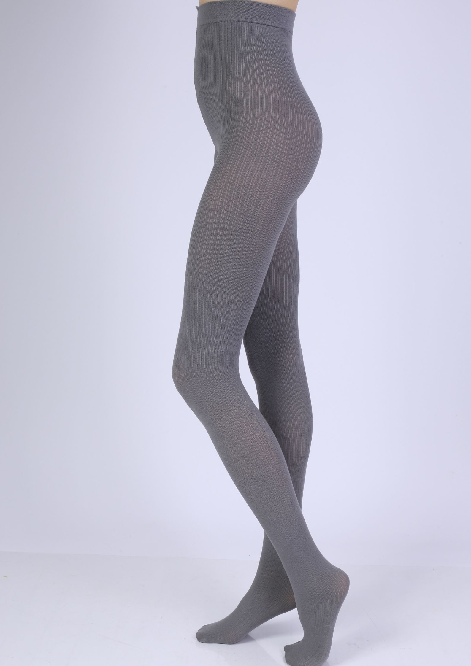 Rajstopy w prążek z wiskozy i bawełny #AGATA COTTON